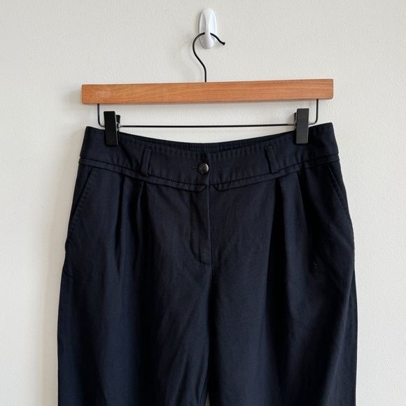 WOLFORD • Wool Cropped Pants with Cuffed Hem in Black - Picture 2 of 10